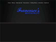 Tablet Screenshot of francescos-restaurant.com